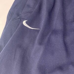 Nike Men's Navy Blue Sweatpants with White Swoosh